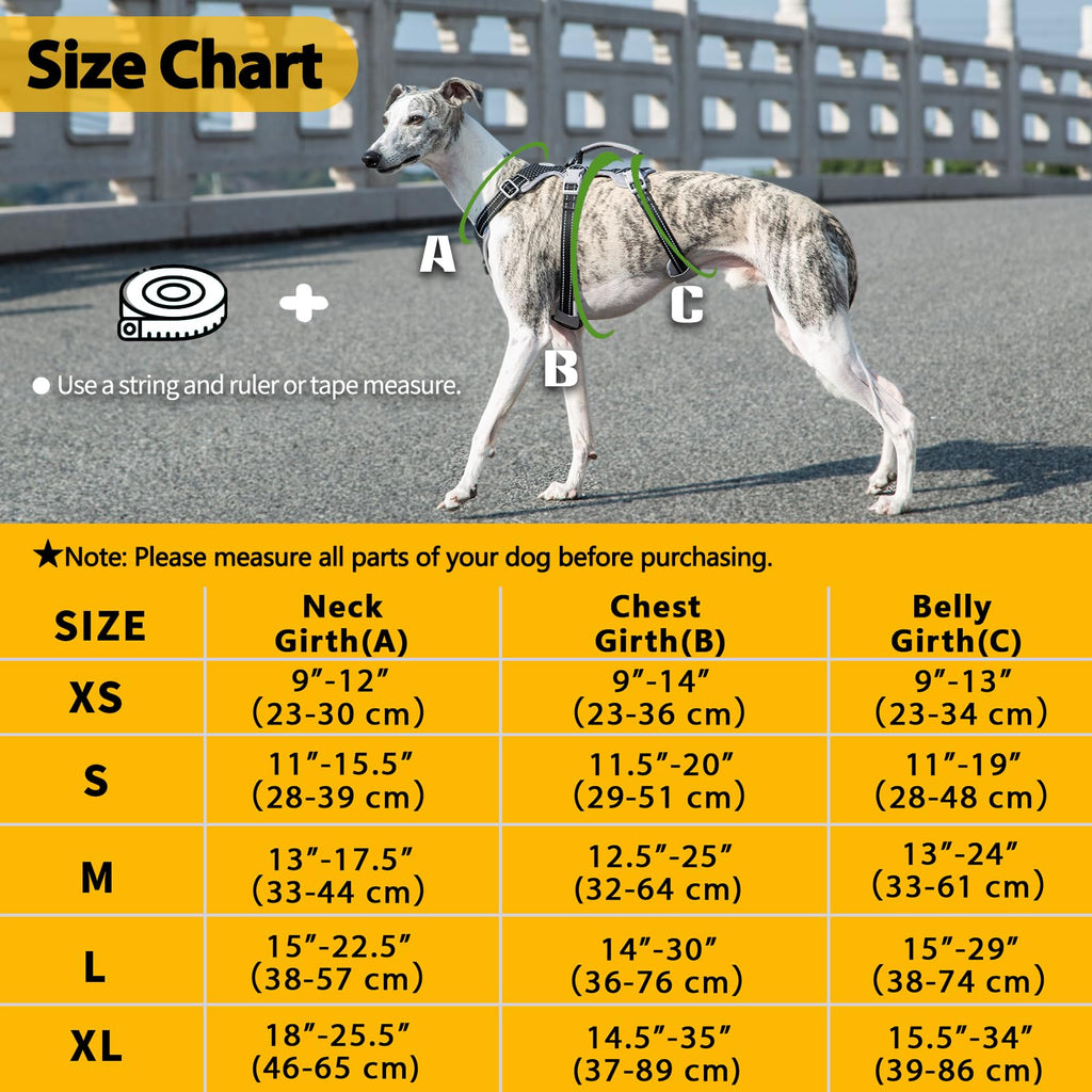 Huntboo Escape-Proof Reflective Dog Harness with Handle