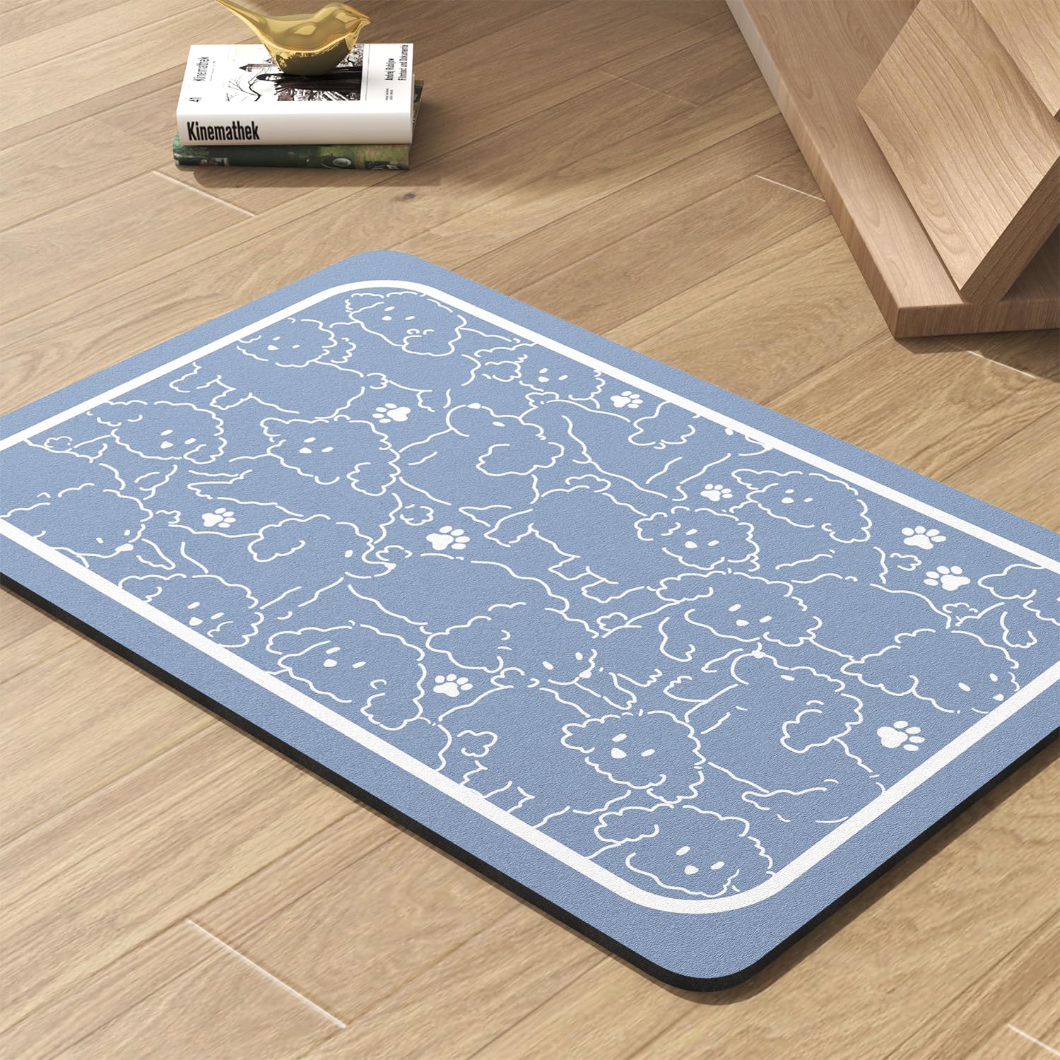 PADOOR Absorbent Pet Feeding Mat for Food and Water Bowls