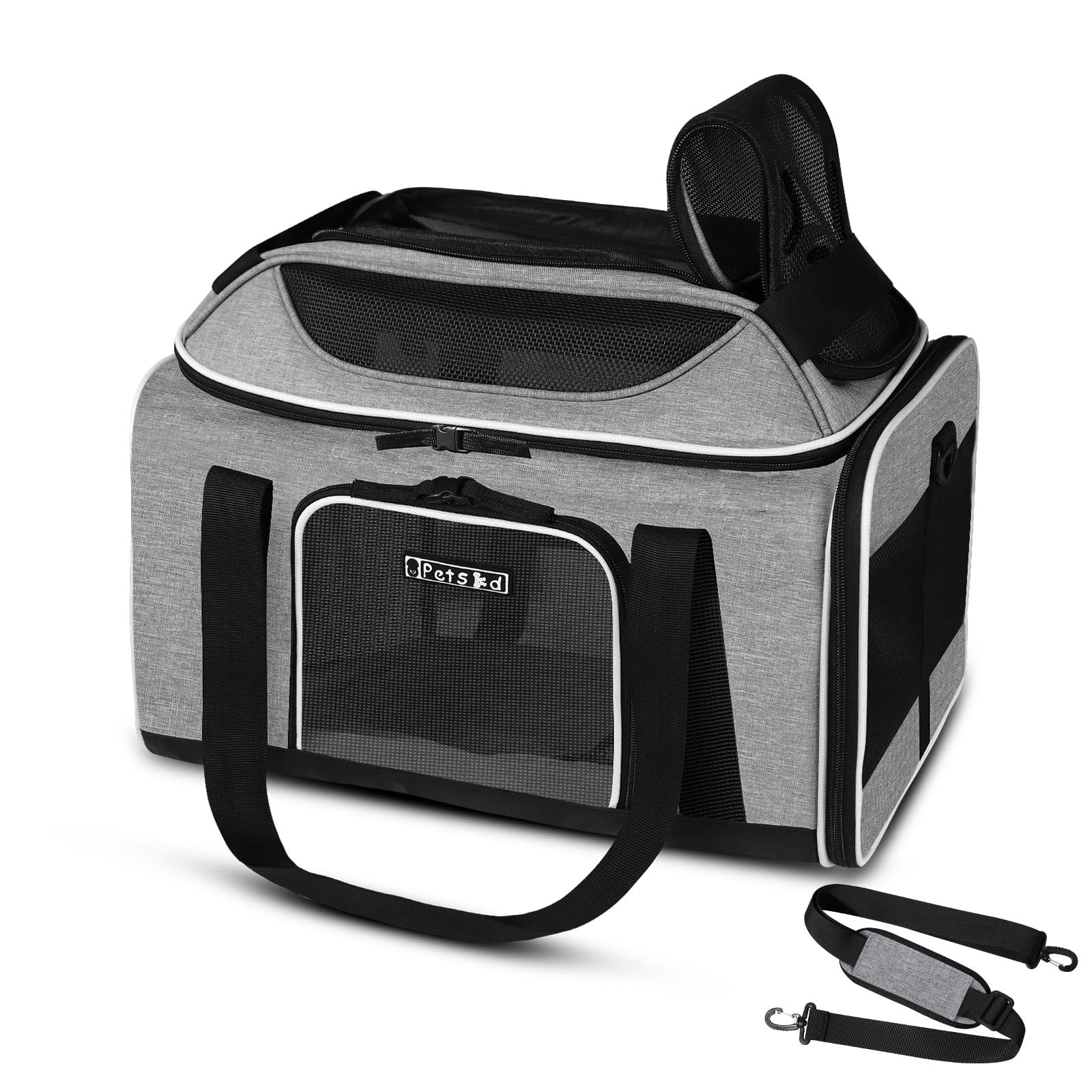 Petskd Top-Expandable Airline-Approved Small Pet Carrier