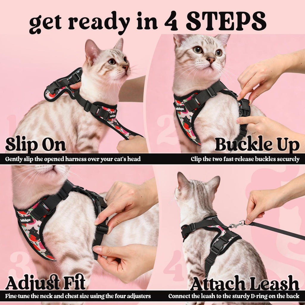Rabbitgoo Adjustable Cat Harness and Leash Set
