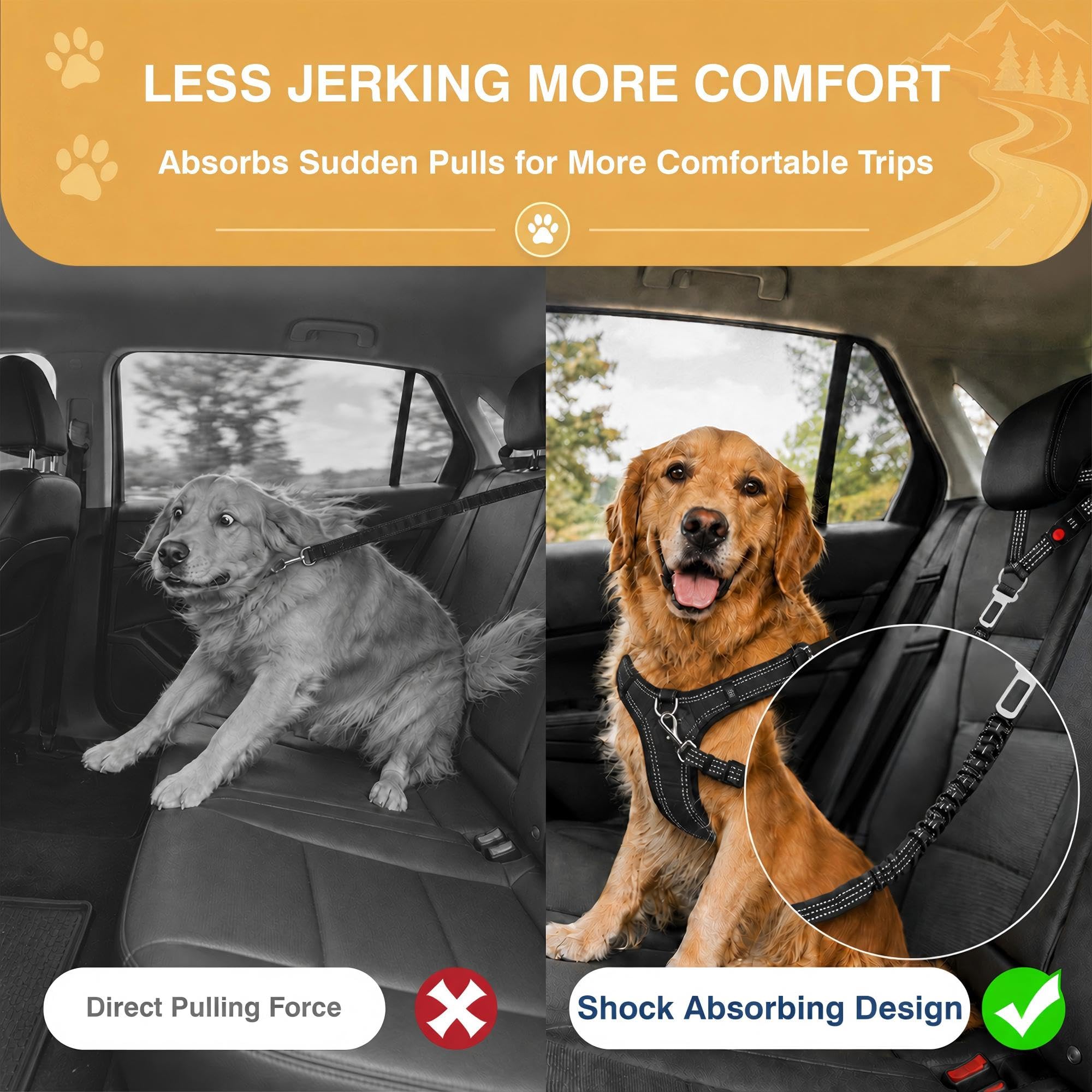 Adjustable Dog Car Seat Belt Safety Tether