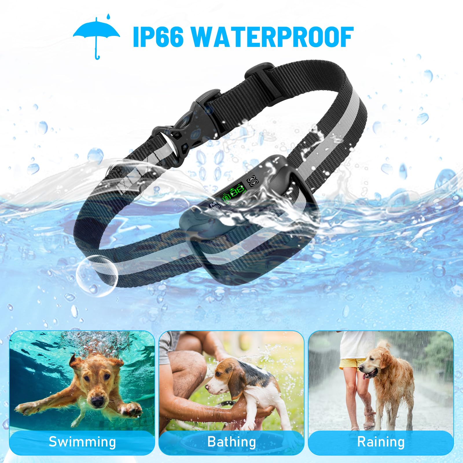 VOISTINO 2 in 1 GPS Wireless Dog Fence with Remote Training, Radius from 33 Yards to 1083 Yards, Electric Pet Containment Fence System, IPX6 Waterproof, Beep Vibration Shock, for Dogs 18+ Lbs