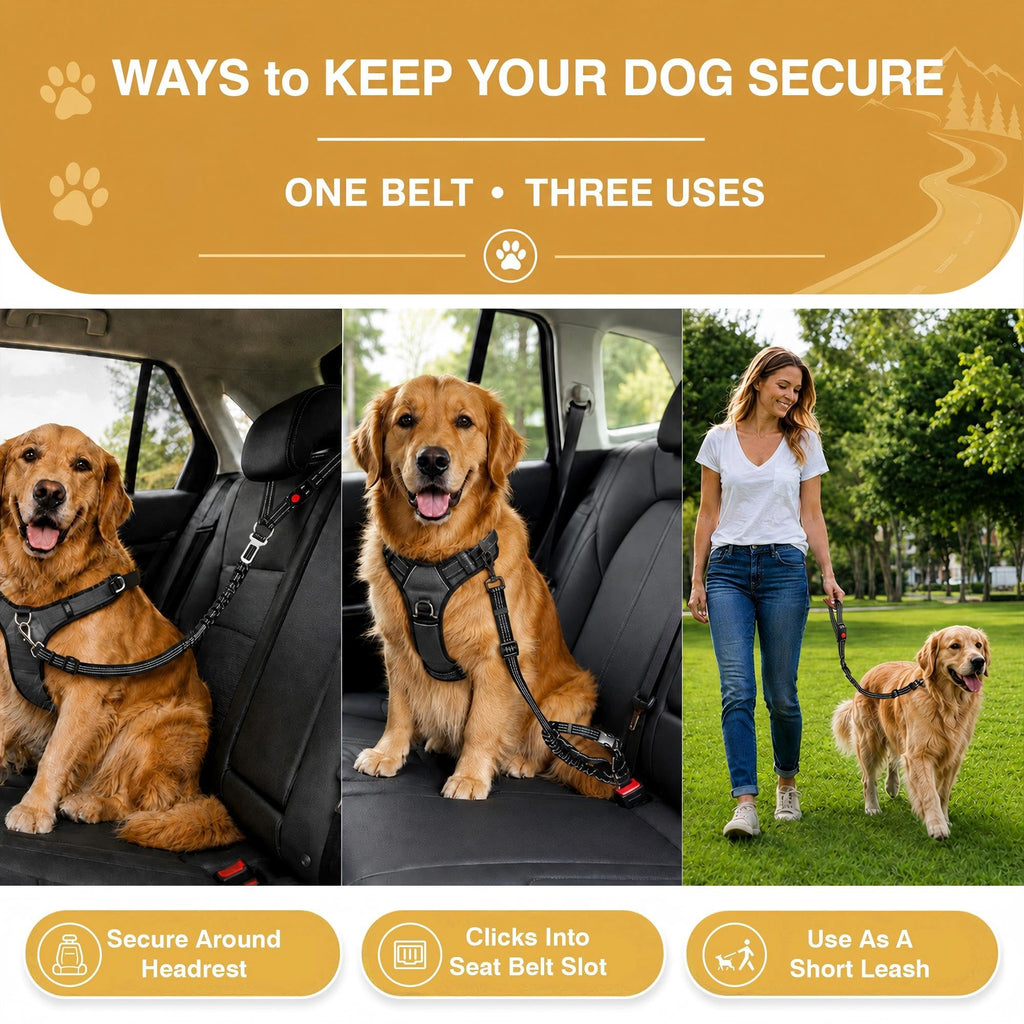 Adjustable Dog Car Seat Belt Safety Tether