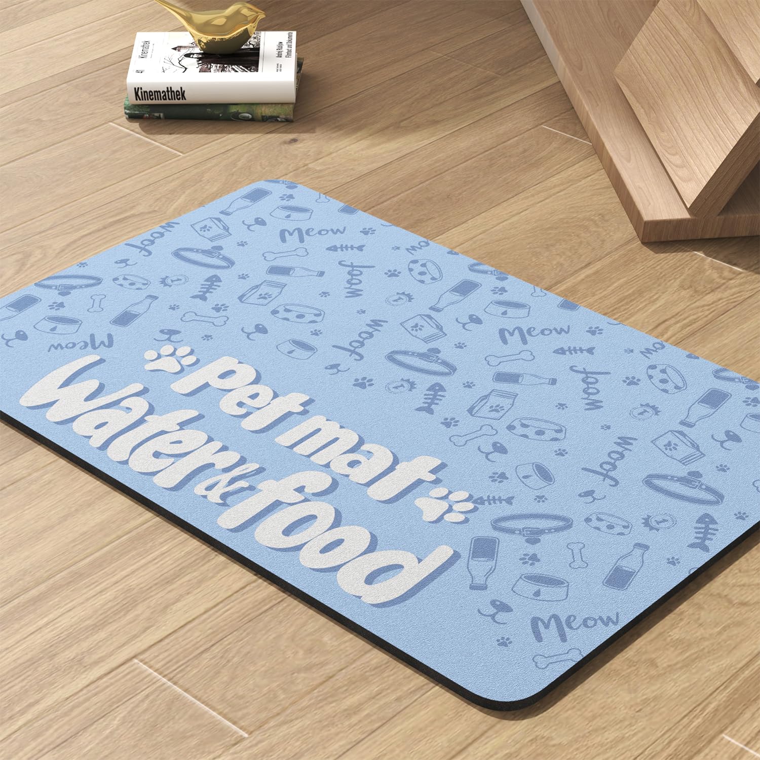 PADOOR Absorbent Pet Feeding Mat for Food and Water Bowls