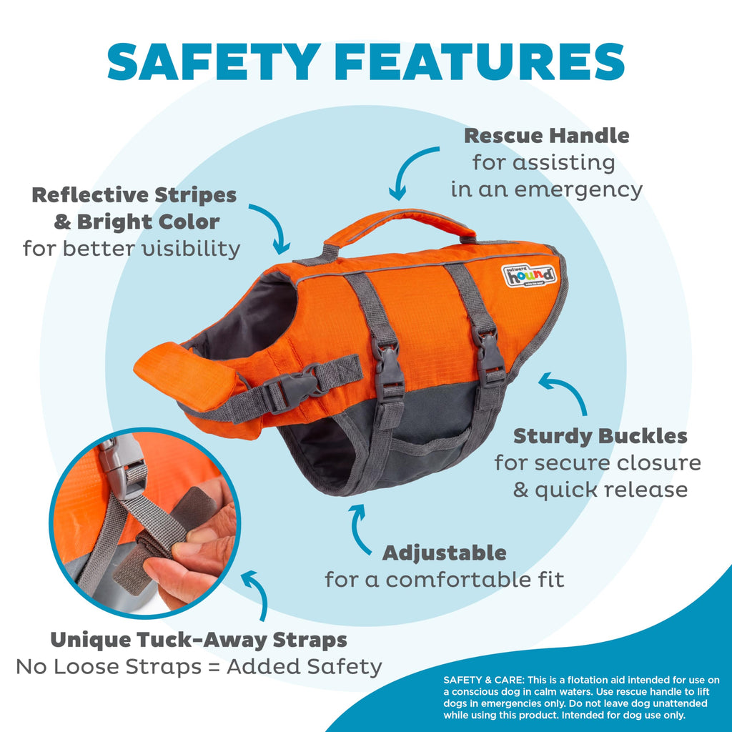 Outward Hound Dawson Red Dog Life Jacket, Large