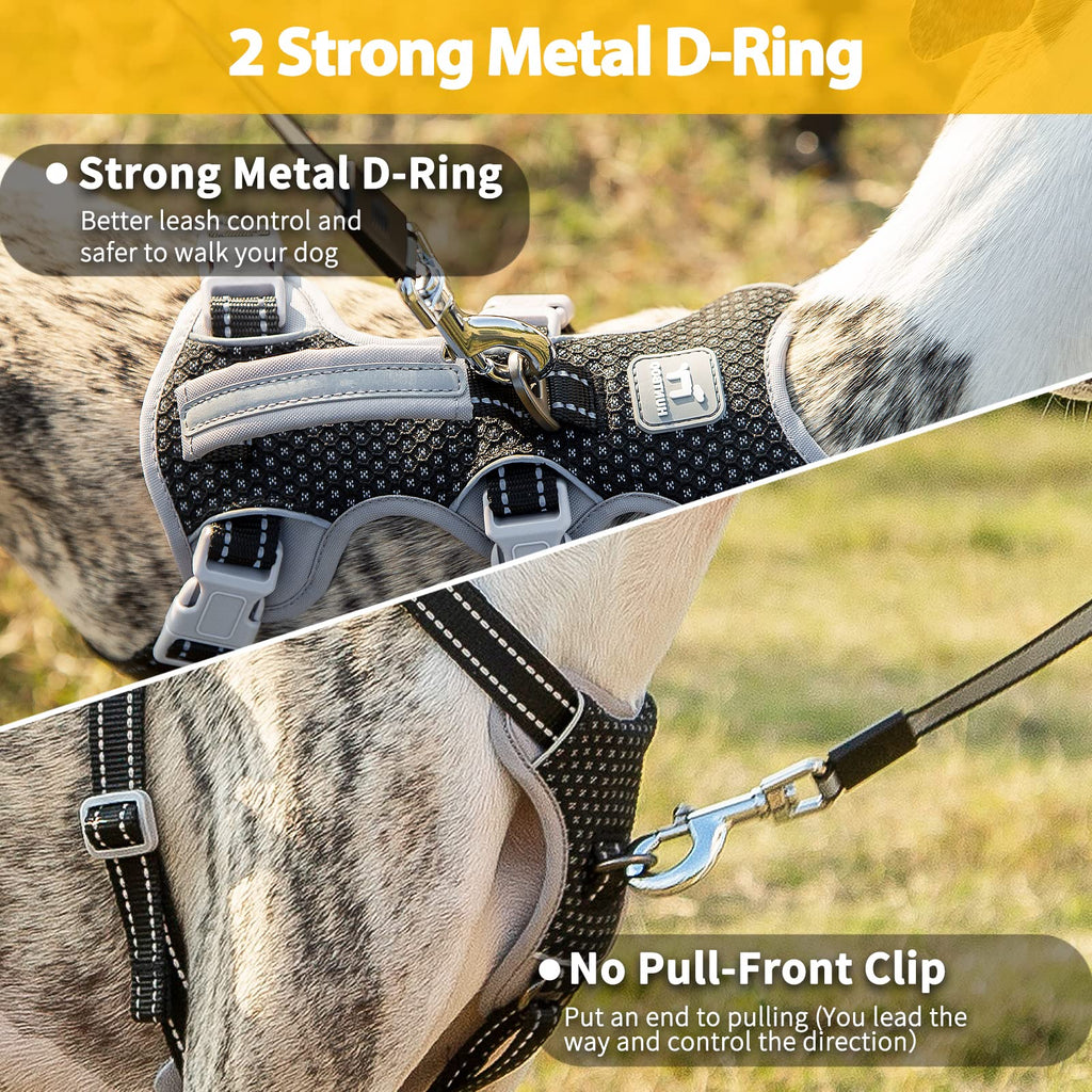 Huntboo Escape-Proof Reflective Dog Harness with Handle