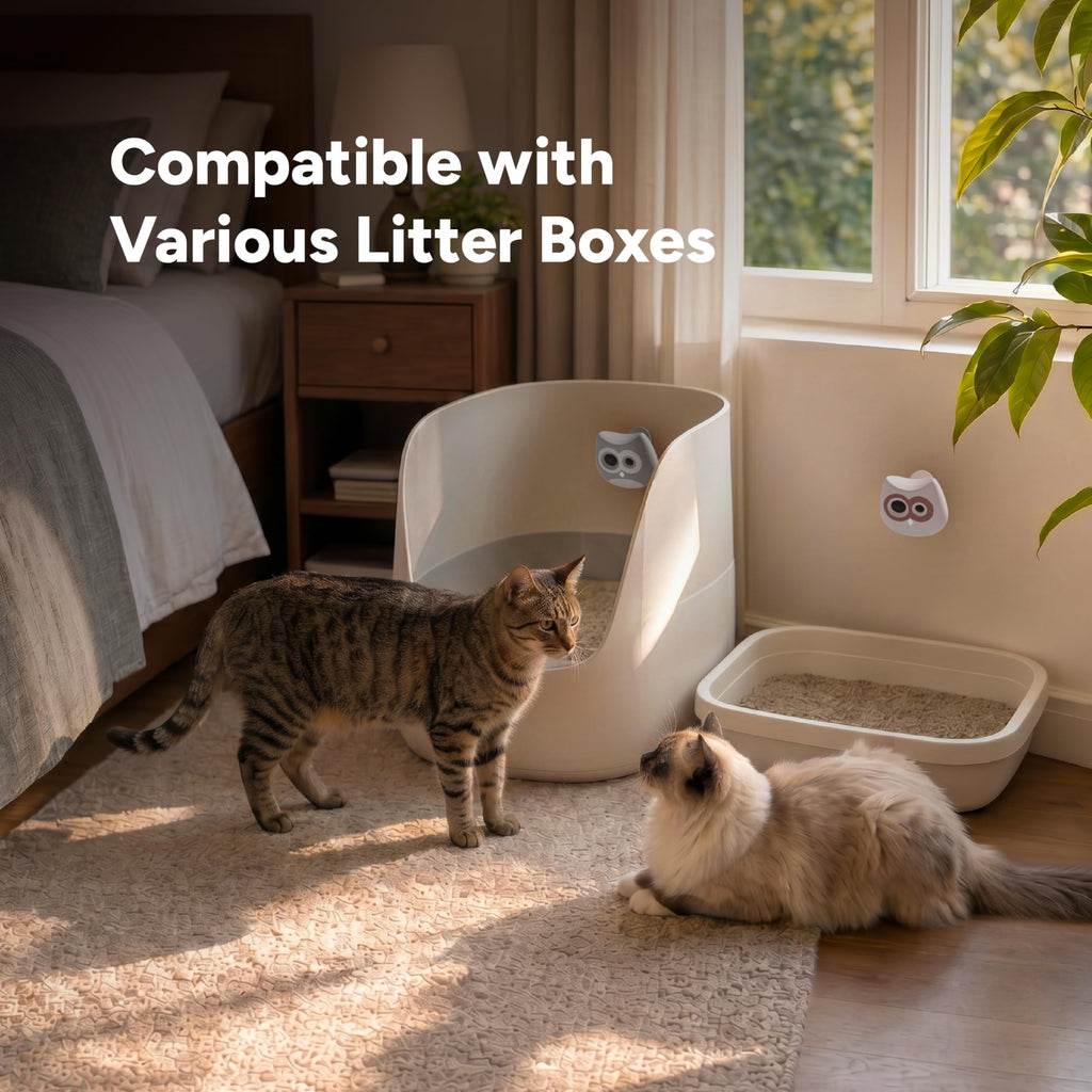 SiiPet AI Cat Camera – Litter Box Monitoring, Cat Camera with Phone APP Indoor, Multi-Cat Recognition, Early UTI & Diarrhea Health Indicating, Wireless Pet Cam with Night Vision