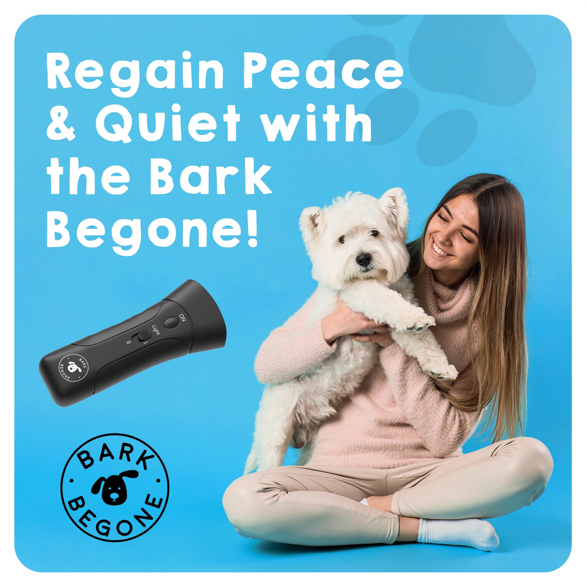 Bark Begone Ultrasonic Dog Bark Deterrent & Behavior Corrector - Stop Barking, Jumping, Aggression Without Yelling
