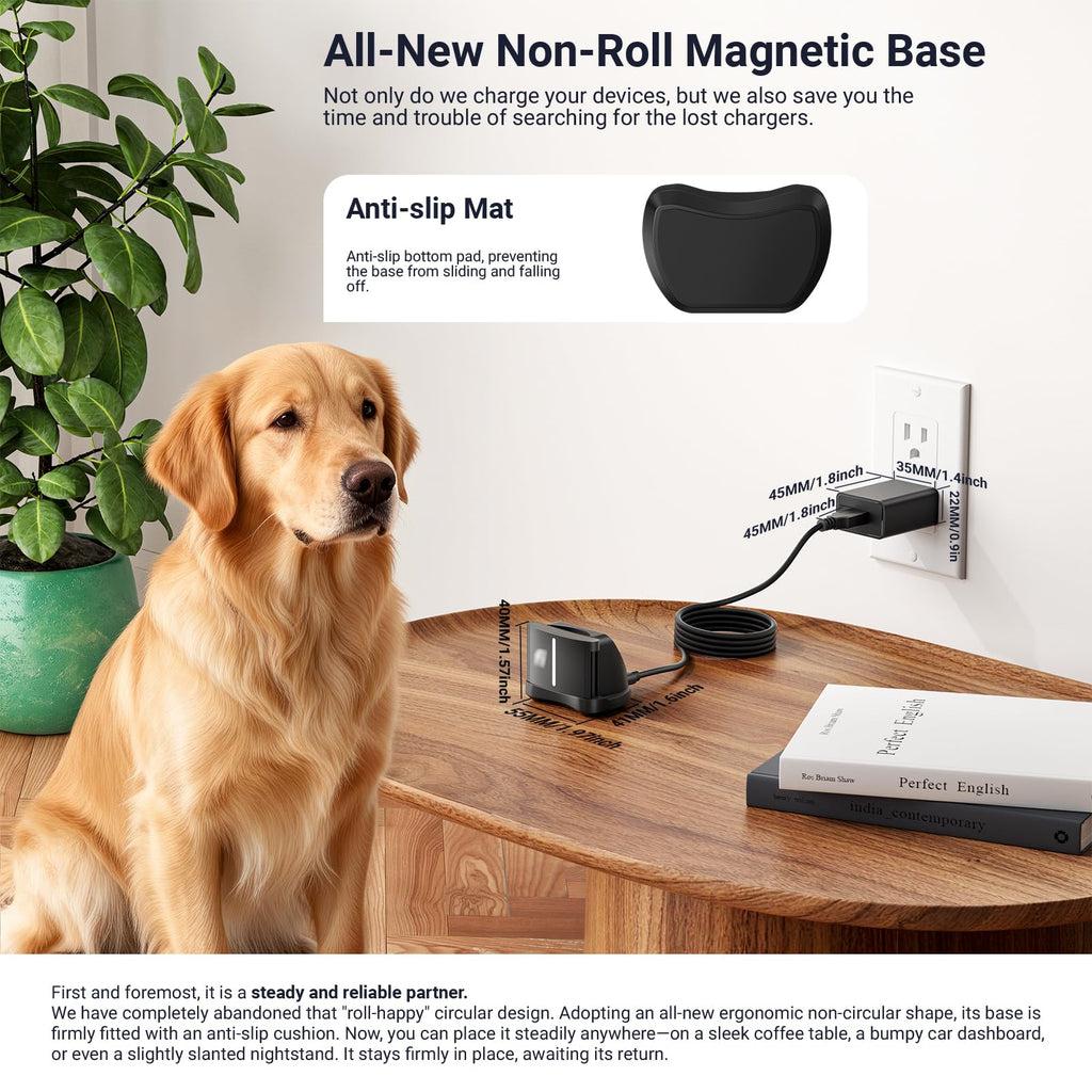 Charging Base for Dog Tracker - Compatible with Fi Series 3 GPS Tracker Smart Pet Collar Activity Monitor Replacement Magnetic Charger Station Adapter