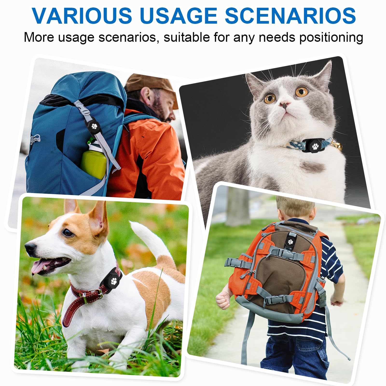 Smart Pet Tracker for Collar - Dog Trackers Pet Location Tracker with Holder