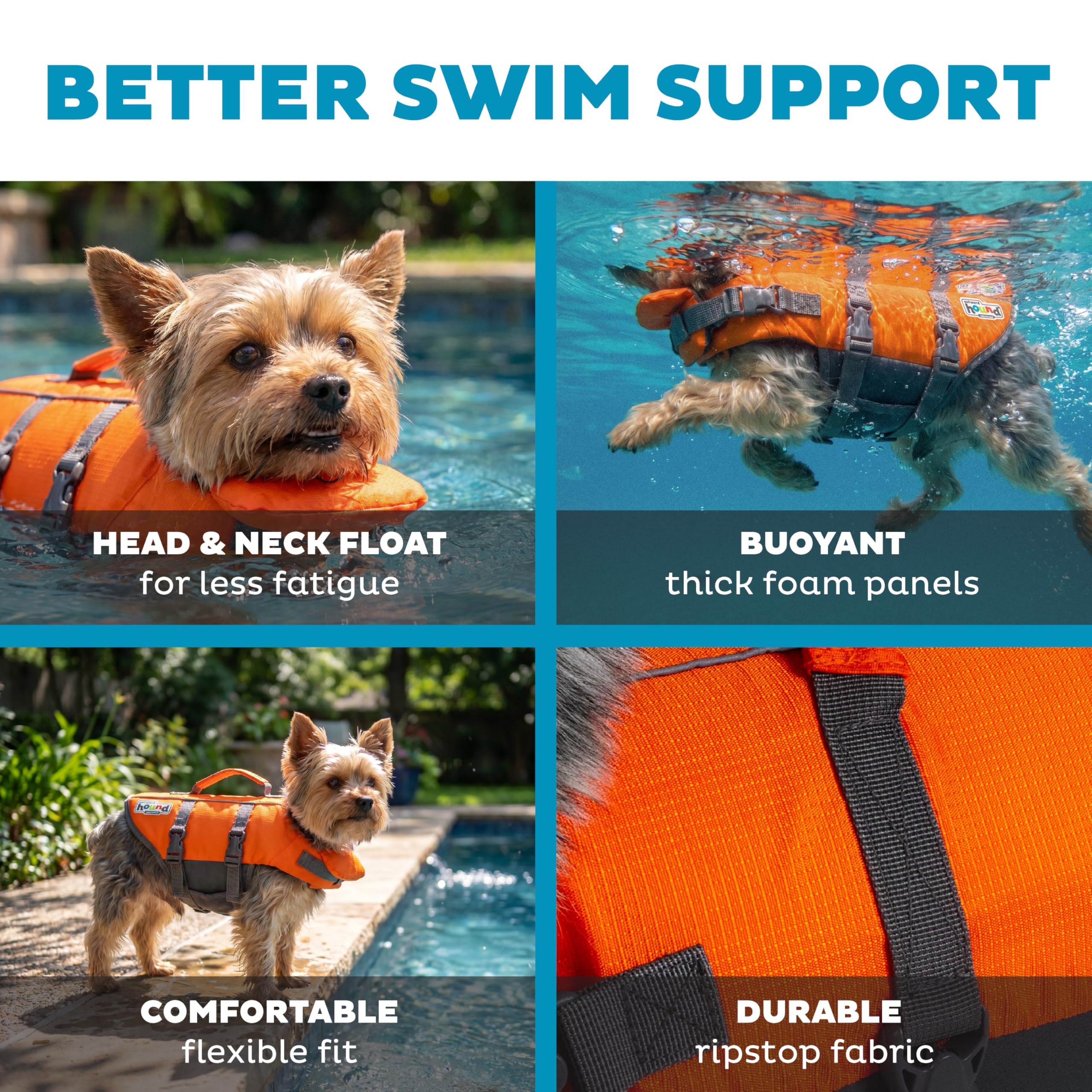 Outward Hound Dawson Red Dog Life Jacket, Large